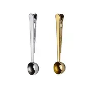 Stainless Steel Coffee Scoop Clip, 2PCS Stainless Steel Coffee Measuring Spoo...