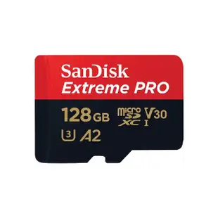 【SanDisk 晟碟】128GB 200MB/s Extreme Pro microSDXC U3 V30 A2 記憶卡(平輸 附轉卡)