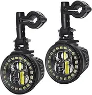 Motorcycle Fog Light Led Lamp, 9-16v Angel Eyes Laser Fog Light Compatible With M/W Motor(COOL WHITE)