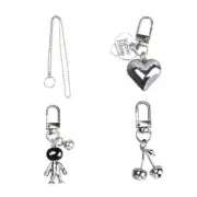 Jewelry Alloy Keychain Pendant Decorations Love Heart /Spaceman/Long Chain Decor