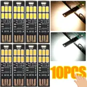 10-1Pcs LED Circuit Boards USB Light Keychain Bright 6 LEDs Mini Lamp with Smart