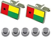[Select Gifts] Shirt Dress Studs Guinea-Bissau Flag Cufflinks