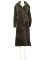 Meteo Yves Salomon Green Shearling Coat