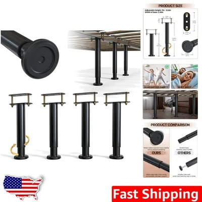 Under Bed Support Legs - Adjustable Height Bed Frame Legs for Extra Stability