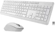 HUO JI Wireless Keyboard and Mouse Combo for Windows Mac, Quiet and Soft, 2.4G F