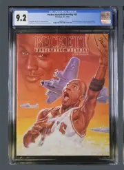 MICHAEL JORDAN Larry Bird BECKETT BASKETBALL CARD MONTHLY #25 (8/92) CGC 9.2