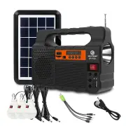 Portable Solar Generator with Solar Panel Radio BT Speaker Phone Charger Flashlight Power Station Built-in 3600mAh Recha