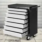 7 Drawer Tool Box Chest Cart Trolley Lockable Garage Storage Mechanic Toolbox
