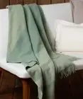 Alicia Adams Alpaca Meadow Throw Fringe Blanket Sage Green 51 x71 Peru;NWT$495