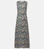 [Ulla Johnson] Ulla Johnson Orla printed jersey midi dress AU 16 multicoloured