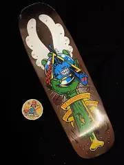 RARE Vintage Designarium Natas Kaupas Skateboard Deck Dave The Chimp 1991