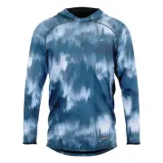 Men's Summit Hooded Baselayer Top - Glitch Blue | Large