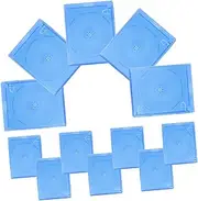 Garneck 15pcs CD Storage Cases Plastic CD Holder Box Organizer for Music Games and Discs Lightweight and Scratch Resistant for Home Travel and Car Use