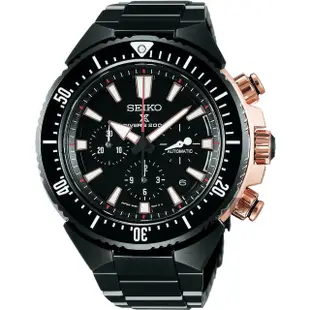 【SEIKO 精工】PROSPEX SCUBA 200米潛水三眼計時機械錶-46mm 送行動電源(8R49-00B0SD SBEC002J)