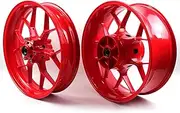Red Front Rear Wheel Rims Compatible with Honda CBR1000RR 2008-2016, Motorcycle Replacement Accessories Parts