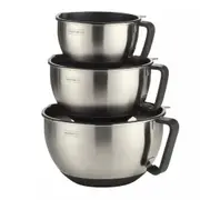 MasterPro Premium Stainless Steel 3pc Mixing Bowls - Set of 3