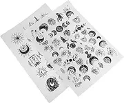SHINEOFI 2 Sheets Embroidery Material Braided Yarn Portable Plug Stickers Decor Lid Threaded Pin Cushion Doll Display Stand Doll Display Case Water-Soluble Fake Black Water Soluble Paper