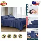 Luxury 100% Egyptian Cotton California King Sheet Set - 1500 Thread Count Navy