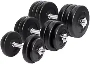 METEOR ESSENTIAL DUMBBELL SET Weight Dumbbells Plates Home Gym Fitness Exercise