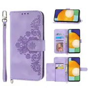MCC For Samsung Galaxy A53 5G Wallet Case Cover Extra Card Slots w/ Strap A536 [Purple]