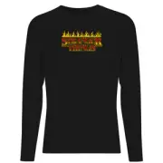 Stranger Things Flames Logo Unisex Long Sleeve T-Shirt - Black