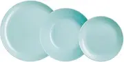 [Luminarc] Diwali Turquoise Opal Dinnerware Set 18 Pieces - 6 People Turquoise
