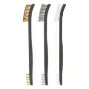 3pcs Stainless Steel Nylon Brass Scrub Brushes Metal Remover Mini Wire Brush Set