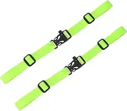 uxcell Backpack Chest Strap [2PCS] - Adjustable Sternum Straps with Emergency Whistle Buckle Use for Backpack Replacement & Hiking - [Fluorescent Green] Chest Belt Hollow Release Buckle