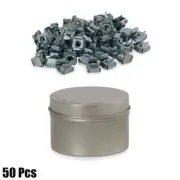 50 Pcs #12-24 Cage Nuts Square Rack Mount Server Data Cabinet PC Case Steel Zinc