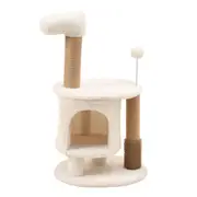 Paws For Life Cat Scratching Tower White Velvet
