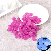 500 Pcs Glowing Rocks, Glow in The Dark Rocks for Outdoor Decor Garden Lawn Yard, Aquarium,Indoor Outdoor Decor for Garden Walkway Fish Tank Aquarium Vase Filler (Color : Purple 2)