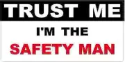 3 - Safety Man Trust Me Tool Box Hard Hat Helmet Sticker H488