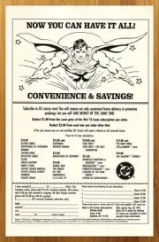 1991 DC Comics Subscription Vintage Print Ad/Poster Retro Superman Promo Art 90s