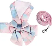 Happyyami 1set Pet Traction Harness Leash Cat Vest for Comfortable Walking Escape-Resistant Butterfly for Cats and Kittens