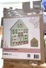 DIY Kaisercraft House of Drawers Wood Craft Kit SB2261 Advent Calendar 11.5"x15"