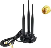 POBADY WiFi Antenna 2.4G /5.8G Dual Frequency 8dBi MIMO Omnidirectional Signal Booster Magnetic Base RP-SMA Adapter 2M 6.6ft for PCIE Network WiFi Card Router External Antenna Wireless WLAN