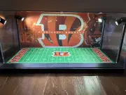Bengals Custom 2-card PSA & BGS / mini helmet display case with LED lights