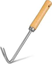 HANABASS Hand Weeding Tool Portable Manual Weeder with Wooden Handle for Efficient Removal Plant Puller Tool for Garden Use Durable Construction for Long Lasting