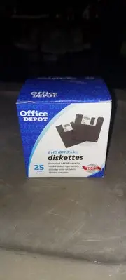 NEW Office Depot 2HD Diskettes 3.5" 1.44MB IBM Formatted 25 Pack