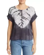 AQUA Tie-Dye Tee Black/White/Grey Size M Style #YCD4201TD