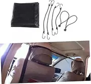 Hohopeti Car Vehicle Backseat Pet Barrier Collision Mesh Net for Dogs Fits Vehicles Easy Tool Installation Soft See Through Design for Black