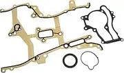 X AUTOHAUX Engine Timing Cover Gasket Set TCS46156 for Chevrolet Cruze 2011-2015 Chain Case Cover Gasket Long-Lasting Sealing Rubber,Metal 1 Set Yellow,Black