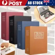 Hidden Book Safe Box Combination Lock Secret Security Stash Money Storage 2 Keys