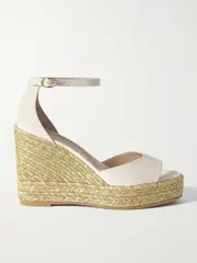 [Stuart Weitzman] Stuart Weitzman - Linen Espadrille Wedge Sandals - Cream - US8 US 8 Cream