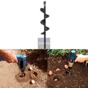 Small Garden Auger Planter 9" (220x40mm)Post Hole Digger Attaches to Power Drill