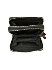 Womens Wallets Prive by SAFECARD Double Zipper Wallet - Black NEW
