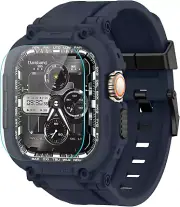 Navy Blue Apple Watch Ultra 2 Case with Bumper & Screen Protector for Sports