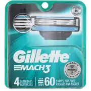 Gillette Mach3 Razor Blade Cartridges 4 Ct NEW SEALED