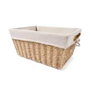 Paper Rope Basket with Liner - Beige