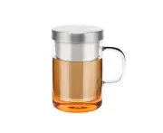 450Ml Infuser Glass Tea Cup Borosilicate Glass Tea Cup With Filter And Lid